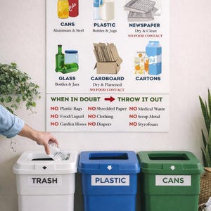 Gidsposter recyclen | Afdrukbaar recyclingbord (digitale download)