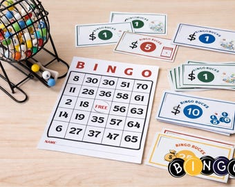 Pakiet Bingo | Karty, dolary i wskazówki | Zajęcia dla seniorów i rodzin (wersja cyfrowa do pobrania)