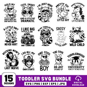 Paquete SVG PNG para niños pequeños, Camisa divertida para niños pequeños, Camisa en mi época de niños pequeños, Camisa para niños atrevidos, Camisa para un niño genial, Universidad de la infancia