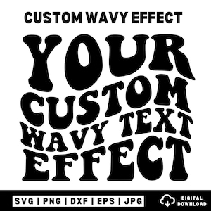 Texto ondulado personalizado svg, letras onduladas personalizadas svg, fonte ondulada personalizada svg, svg empilhado ondulado personalizado, fonte ondulada personalizada svg dxf eps retrô ondulado personalizado