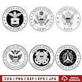 US Military Logo SVG png Bundle, Army svg, Navy svg, Air Force, Coast Guard svg, Space Force SVG, Craft Badge, Patriotic svg, Laser Cutting