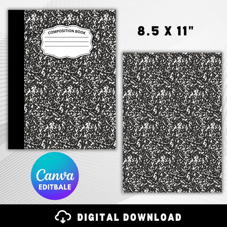 Composition Book Mockup Template, School Notebook Cover, Composition ...