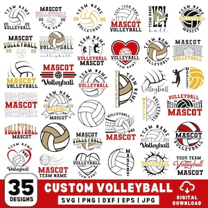 Volleyball Bundle Template, Volleyball Svg Png, Custom Volleyball SVG, Team Logo, Volleyball Mascot svg, Team Name SVG,Volleyball Team Shirt