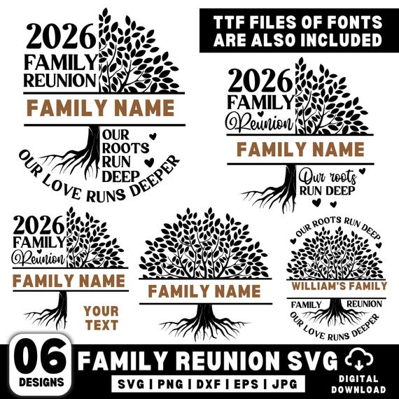 Family Reunion Tree 2026 SVG PNG, Family Tree Svg Designs, Our Roots Run Deep Family Reunion svg, Family Svg, Family Reunion Shirts, Cricut