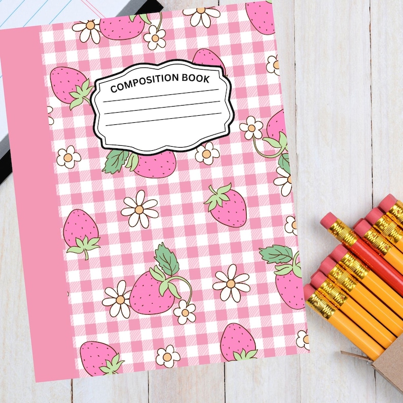 Composition Notebook Covers, Composition Book Cover Template, Canva ...