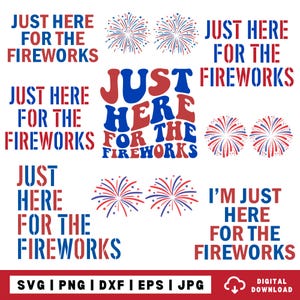 Pareja de fuegos artificiales de EE. UU. (PNG), "Solo aquí para los fuegos artificiales" (SVG), Pareja sarcástica (PNG), Humor adulto (PNG), 4 de julio (SVG), Camiseta de fuegos artificiales