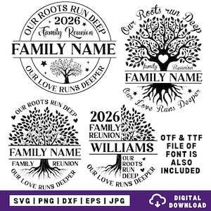 Family Reunion Tree 2026 SVG PNG, Our Roots Run Deep, Family Tree Svg Designs, Family Reunion svg, Family Svg, Family Reunion Shirts,Cricut