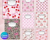 Composition Notebook Covers, Composition Book Cover template, Canva Composition Notebook Designs, Back to School Printable, Digital Download