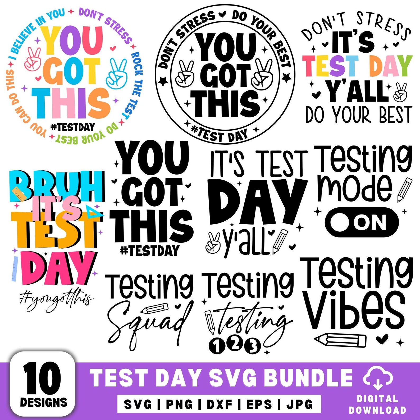 Random Test Svg You Got This Svg, Test Day Svg, Test Day Png, Testing Svg, Rock the ...