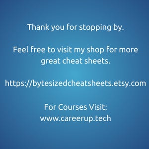 Python Cheat Sheet for Beginners: Easy-to-Read Reference (Digital Download) image 10