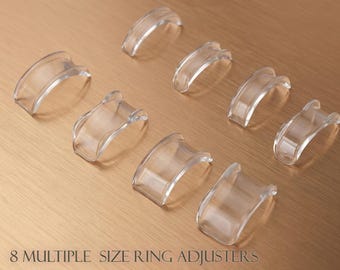 8 Piece Silicone Ring Size Adjuster for Loose Rings (Invisible)