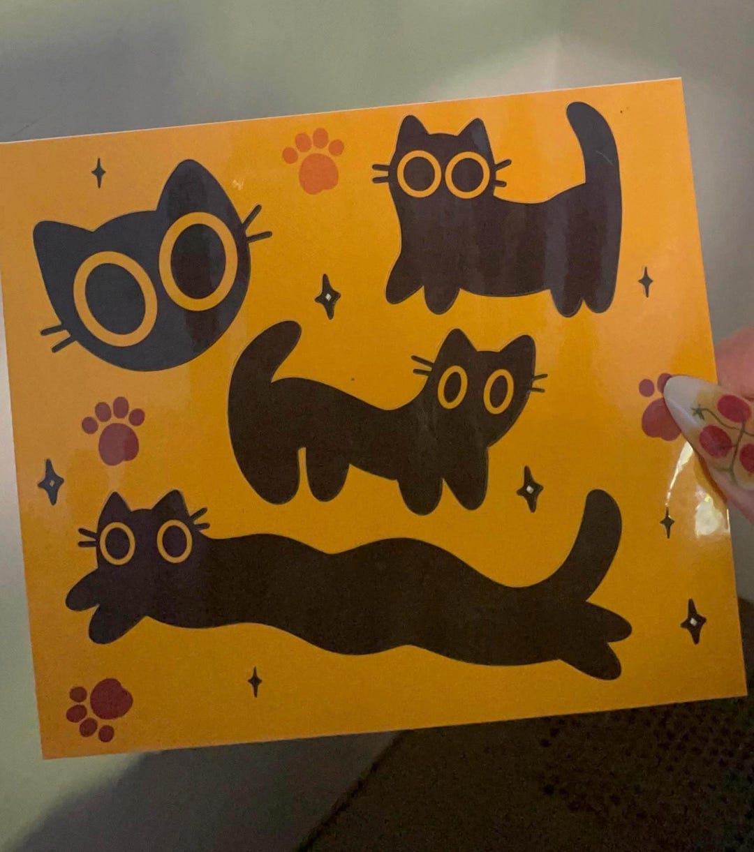 Black Cat Vinyl Sticker Sheet: Silly Void Cat Art - Etsy