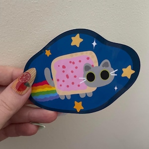 Nyan cat sticker, vinyl sticker, nyan cat, cat gift, cat sticker, cat meme, meme sticker, retro, stickers, nostalgia, 2000s, nyancat, scene