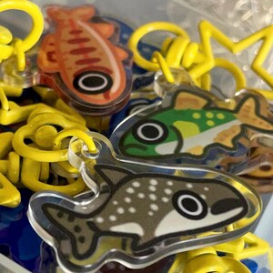 Mystery Fisch Schlüsselanhänger, Acrylanhänger, Acnh, Gamer, Tom Nook, Animal Crossing, Angelspiel, Gamer Geschenk, Fischanhänger, It Bag, Gacha, Nook