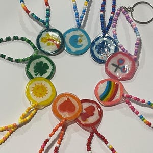 care bear inspired key chains