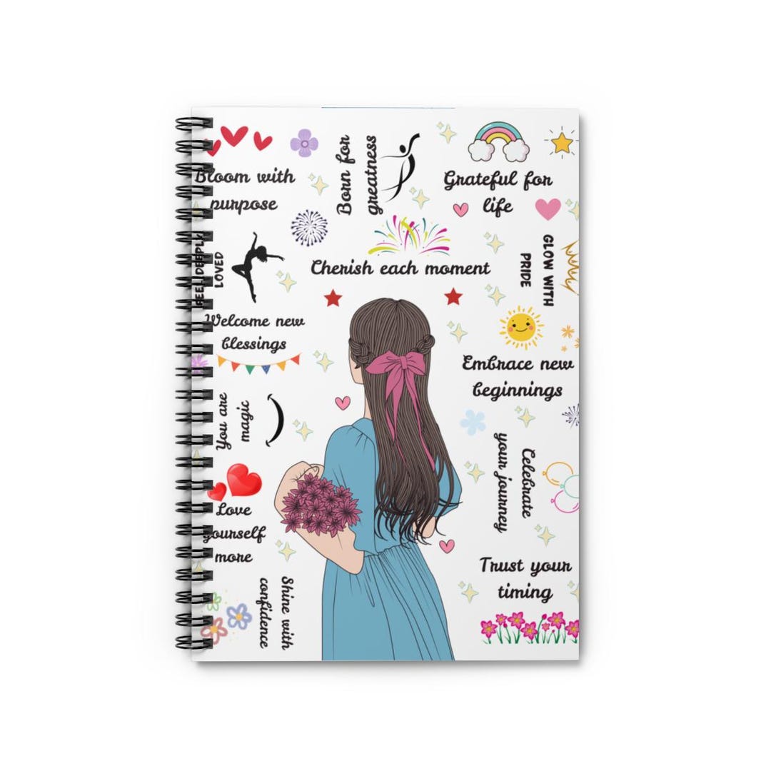 Inspirational Quotes Notebook: Positive Affirmations, Ruled Line Spiral ...