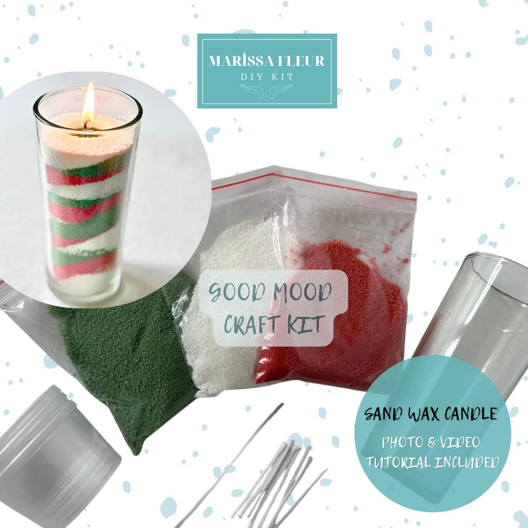 DIY Kit Gift Sand Wax Candle Making Craft Kit, Gift for Christmas ...