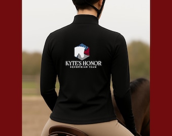Kyte's Honor Quarter-Zip Pullover Unisex, Riding Team Shirt,Personalized Horse Lover Gift, Equestrian Clothing, Country Horse Riding Apparel