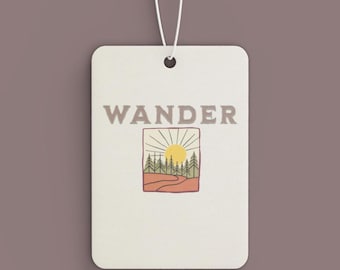 Wander Car Air Freshener: Travel Scent Tag - Road Trip Essential