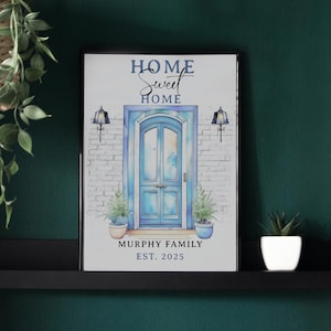Personalized Canvas Wall Art, Home Sweet Home, Housewarming Gift, First Home Decor, Realtor Client,New Home Gift, home buyer gift