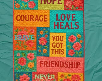 Get Well Recovery Blanket,Post Surgery Healing gift,Cancer inspirational gift,friendship gift,motivational  throw,hospital stay gift,illness