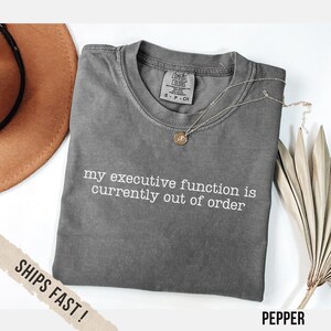 Executive Dysfunction Shirt, ADHD Shirt, Audhd Tee, Funny Autism Shirt, Neurospicy Shirt, Neurodiversity Tee, Autism Acceptance T-Shirt