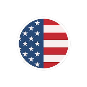 USA Flag Kiss-Cut Stickers: Patriotic Americana Decor