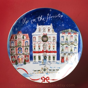 Anthropologie Susannah Garrod 'Tis The Season Dessert Plate Plate #1