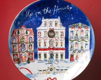 Anthropologie Susannah Garrod 'Tis The Season Dessert Plate
