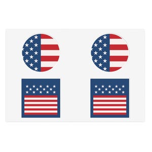 Set di adesivi con bandiera americana: adesivi in vinile patriottici degli Stati Uniti