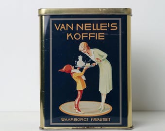 Vintage Van Nelle Litho Dose - Kaffeebehälter