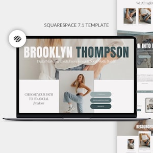 Squarespace Website Template for Coach, Creative, Virtual Assistant, Squarespace Template, Modern Website, Squarespace 7.1, Coaching Website