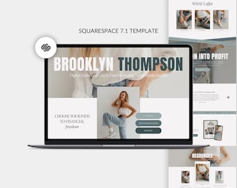 Squarespace Website Template for Coach, Creative, Virtual Assistant, Squarespace Template, Modern Website, Squarespace 7.1, Coaching Website