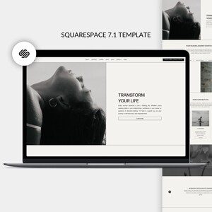 Minimalist Squarespace Website Template for Coach, Virtual Assistant, Squarespace Template, Modern Website, Life Coach Template