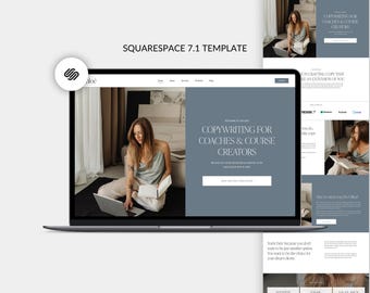 Squarespace Website Template for Copywriter, Virtual Assistant, Modern Website, Squarespace 7.1, Portfolio Template, Small Business Website