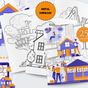 Grundbesitz-Malbuch für Kinder: 25 bedruckbare Seiten (digitaler Download)