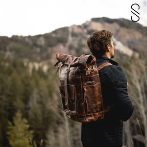 Talaris Wayfarer-ryggsäck | Top Grain Buffalo-resepack | 40L laptopväska | Handgjord ryggsäck