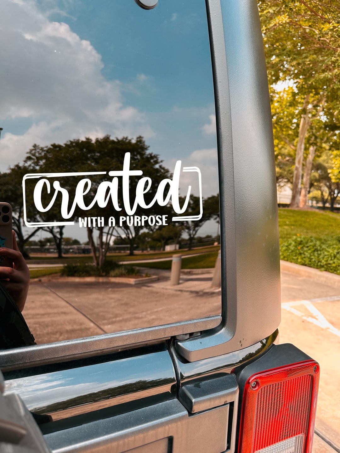 Vinyl Car Decal | Created With A Purpose | Christian Window Bumper ...