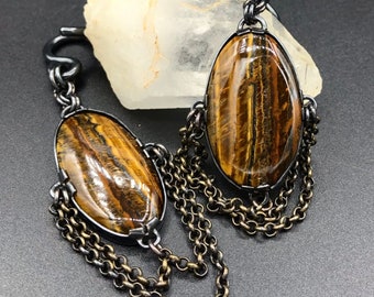 Tigers Eye Ear Weights