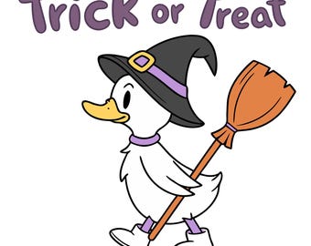 Witch Goose Halloween SVG, Trick or Treat Farmhouse Cut File (Digital Download)