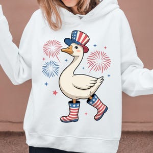 Patriotic Goose PNG: 4th of July Sublimation Design (Digital Download)