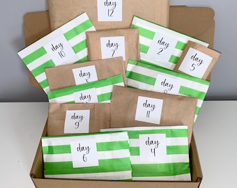 Self-Care Advent Calendar | Personalized | 12 Days of Christmas | Adult Holiday Countdown | Mental Health | Self-Love | Mystery Box