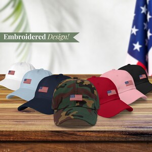 American Flag Trucker Hat Independence Day Theme Patriotic Gift for Dad USA themed Gift Military Veteran Baseball Cap embroidered USA Flag
