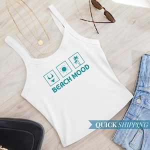 Beach Vibes Tank Leichtes Sommer Top Seaside Vibes Tank Top für Tochter Strand Shirt Meer Liebhaber Geschenk Surf Thema Tank Frauen Urlaub Top