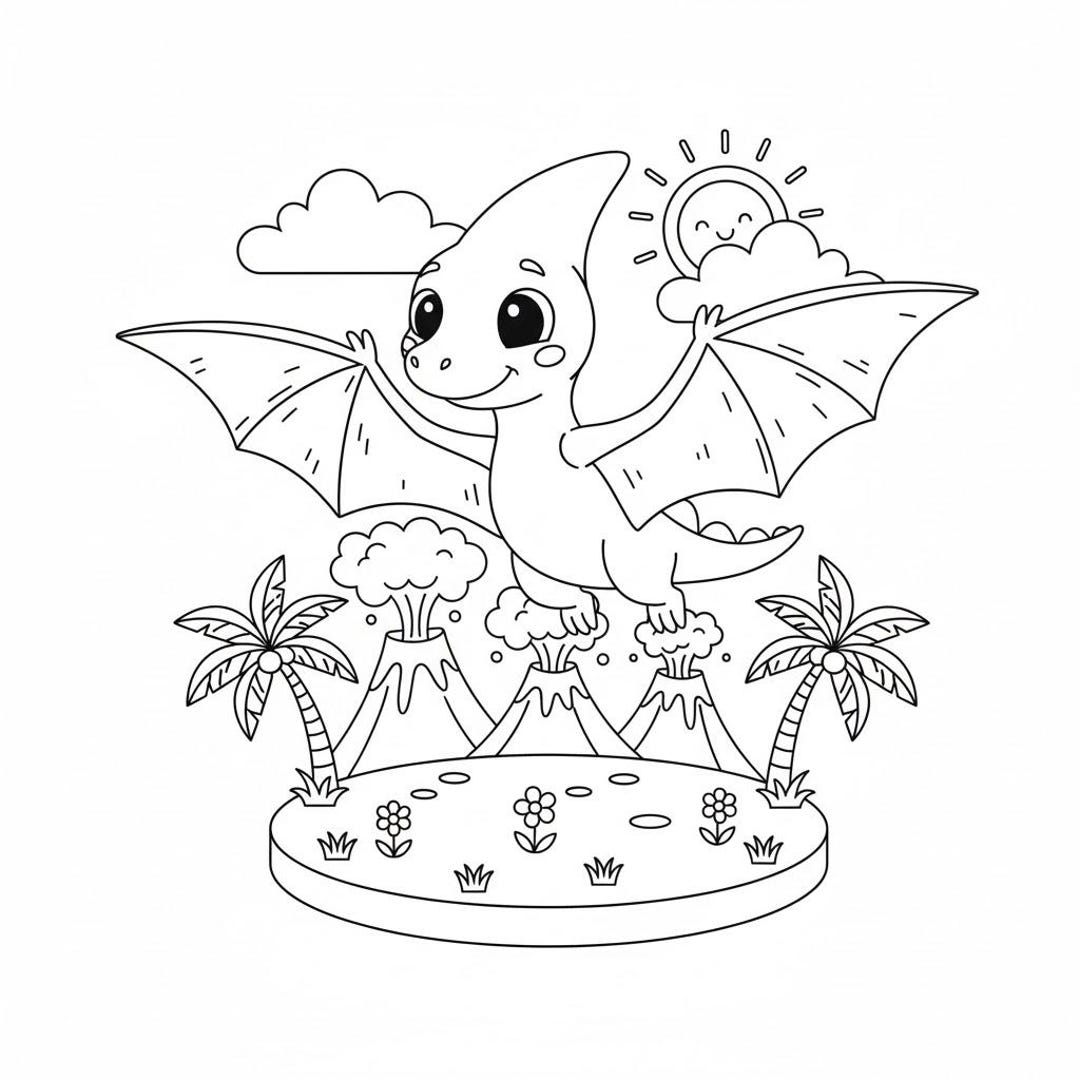 Dinosaur Coloring Book – 20 Prehistoric Adventure Pages (digital ...