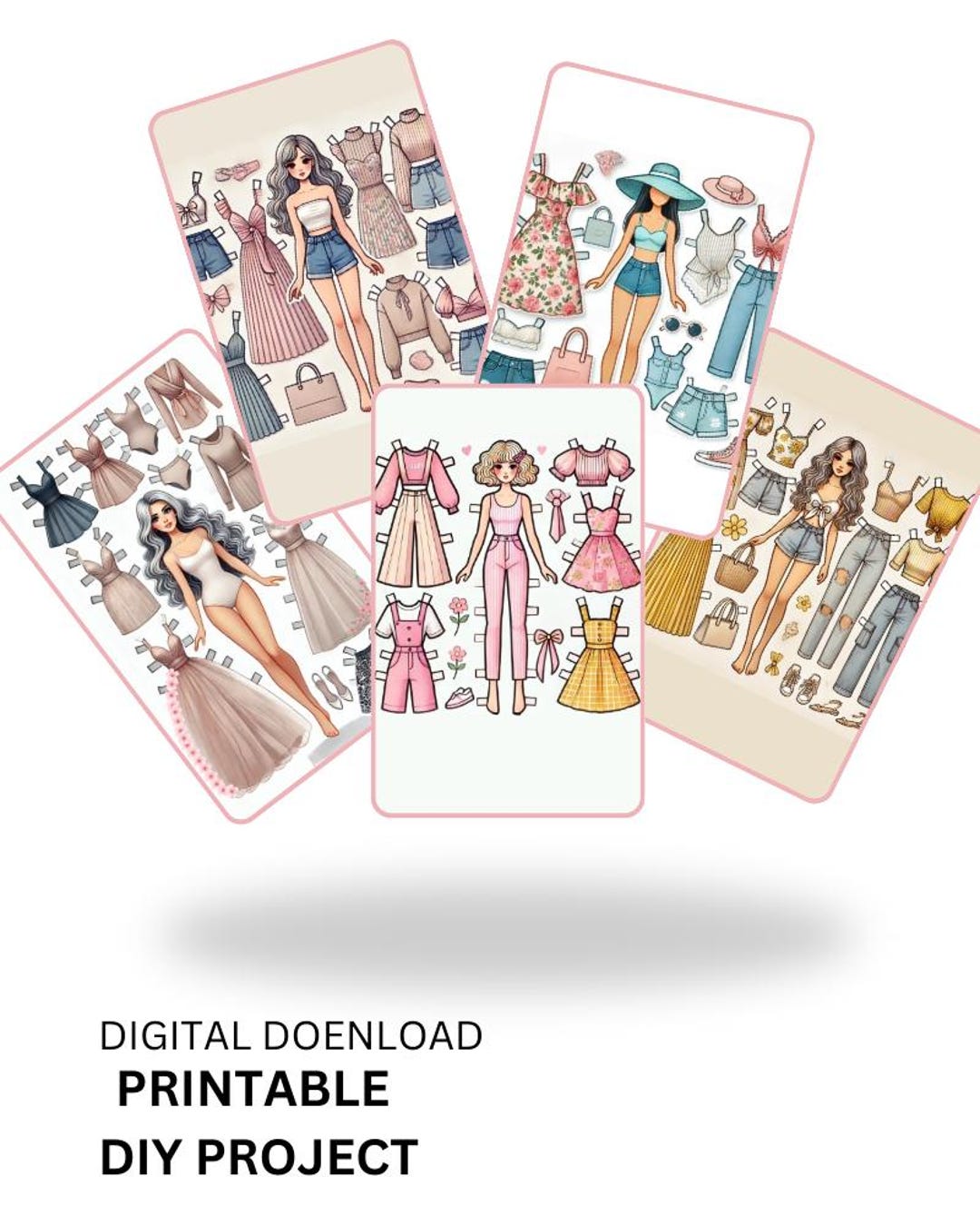 Printable Paper Doll Dress Up: DIY Kids Craft (digital Download) - Etsy