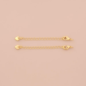 Chaînes d&#39;extension remplies d&#39;or 18 carats Chaînes de coeur en or Chaînes d&#39;extension pour bracelets à monter soi-même Colliers Fabrication d&#39;accessoires de bijoux