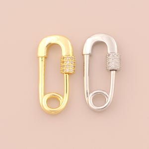 18K Gold Filled Karabijnhaak Gouden Spanschroef CZ Ovale Sluiting voor DIY Armbanden Kettingen Sieraden Accessoires Maken