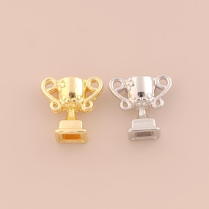 18K Gold Filled Trophy Pendant Gold Trophy Charms Trophy Charm for DIY Bracelets Necklaces Jewelry Accessories Making
