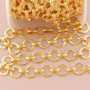 18K Gold Filled Rolo Ketten Gold Halbfertige Ketten Spezielle Ketten für DIY Armbänder Halsketten Schmuck Zubehör Herstellung